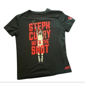 BOYS T SHIRT SMALL STEPH CURRY UNDER ARMOUR